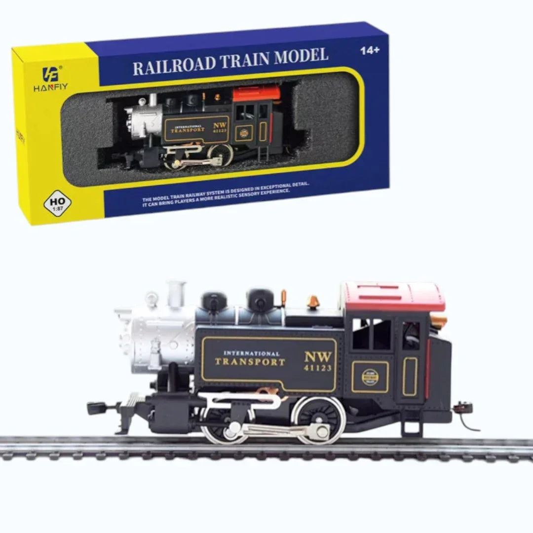 HANFIY 96100-A HO Scale 1:87 Steam Locomotive Model Train – Realistic Railroad Engine for Collectors