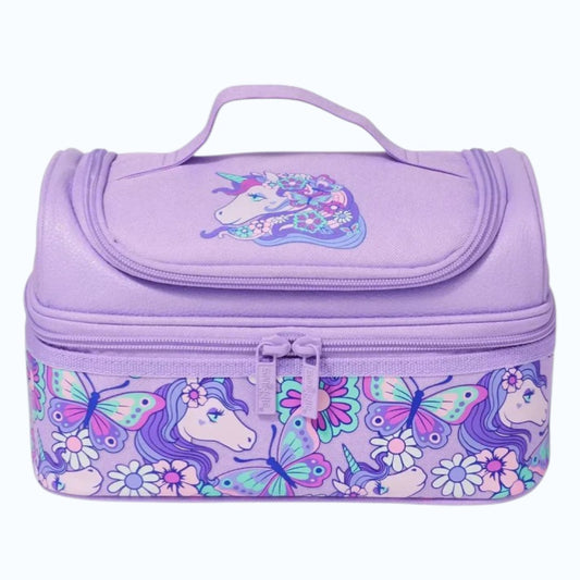 Smiggle Double Decker Lunch Bag for Kids – Insulated 2 Compartment School Lunch Box