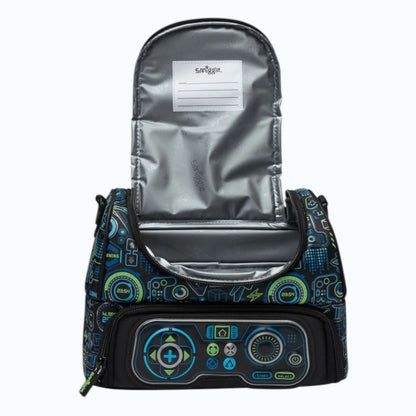 Smiggle Gamer Double Decker Lunch Bag for Kids | Insulated School Lunch Box with Strap
