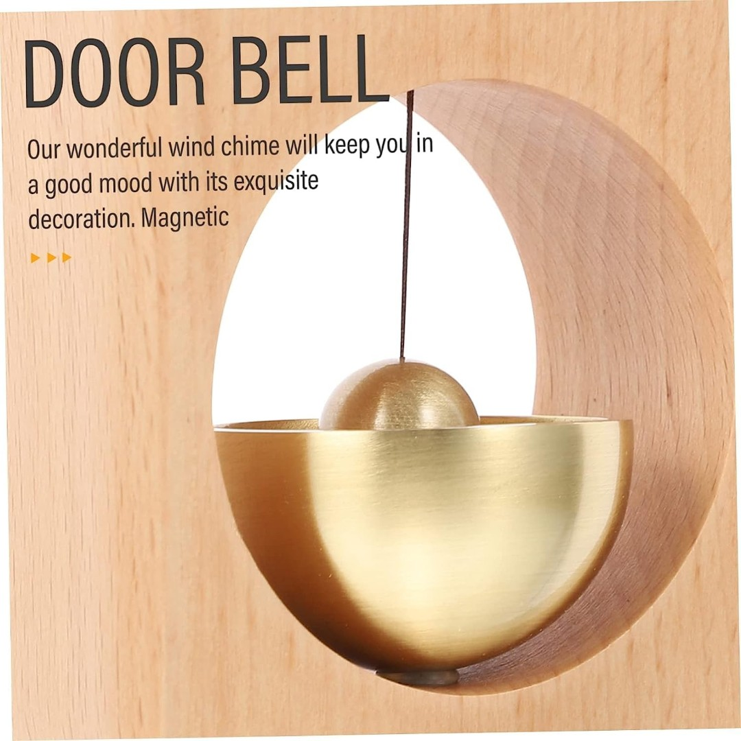 Modern Wooden Balance Sculpture with Hanging Metal Bowl – Decorative Desk Ornament & Home Décor Accent