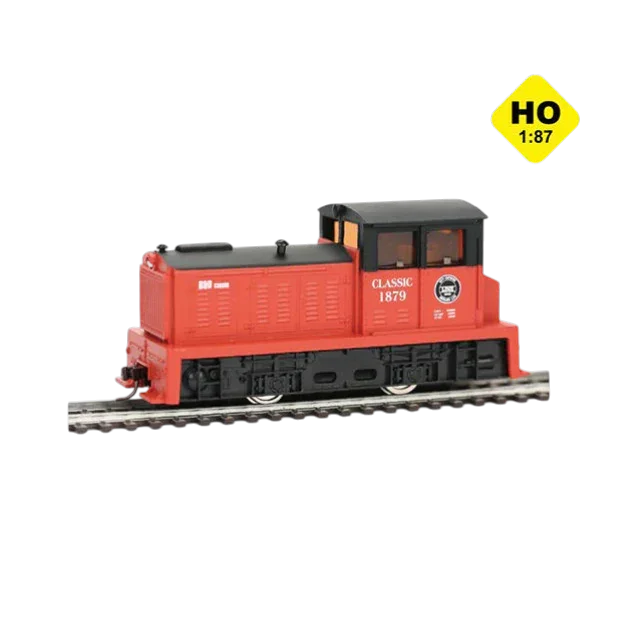 HANFIY 96000 HO Scale 1:87 Diesel Locomotive Model Train – Classic Red Railroad Engine Collectible
