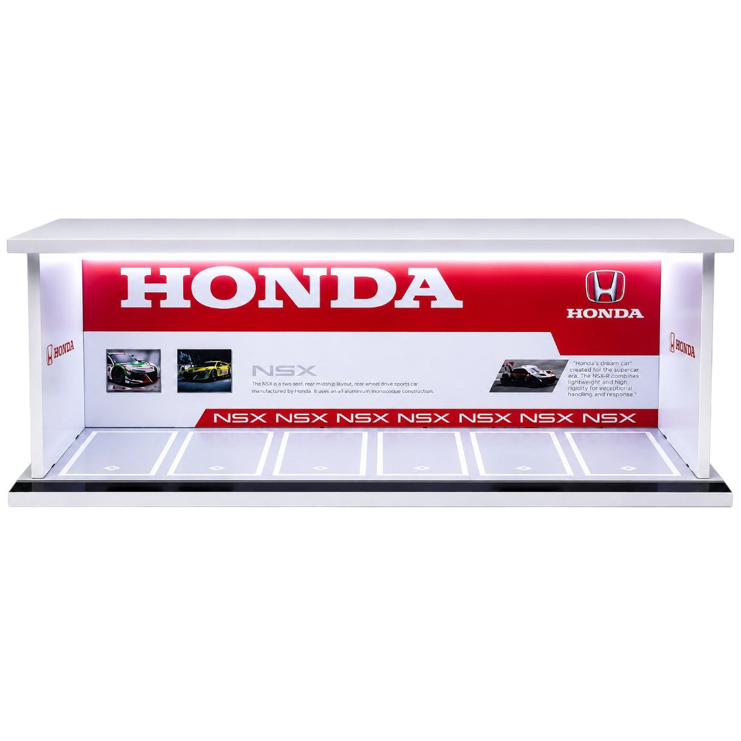 M-COOL 1:64 Honda NSX Garage Diorama with LED Light | Premium Diecast Car Display Parking Lot