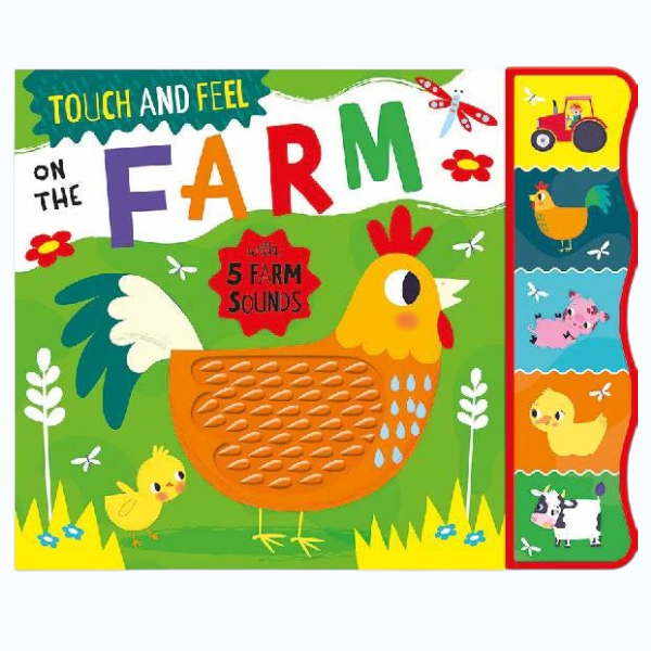 NORTH PARADE Touch & Feel On The Farm Sound Board Book for Kids with 5 Farm Sounds