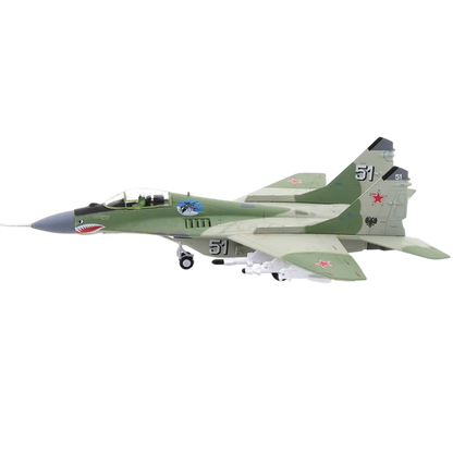 MiG-29 Fulcrum Russian Fighter Jet 1:100 Diecast Military Aircraft Model with Display Stand | Collectible Plane