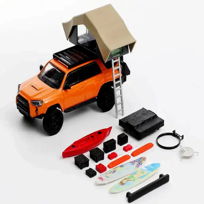 GCD 1:64 Toyota 4Runner TRD PRO Overland 535 Orange Edition with Roof Rack – Premium Adventure Collectible