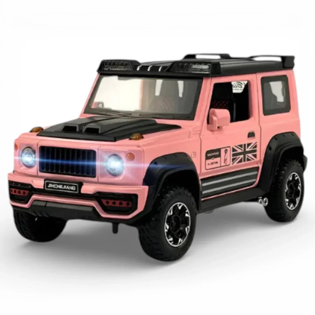 Joy Junction 1:24 Suzuki Jimny Off-Road Diecast Model – Openable Doors, Pull-Back Action Lights & Sound with 4 variation (JJ269)