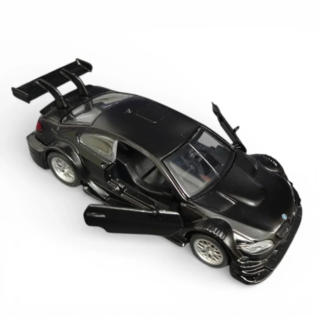 MSZ 1:42 BMW M3 DTM Die-Cast Model Car – Black | Pull Back, Openable Doors (67318S)