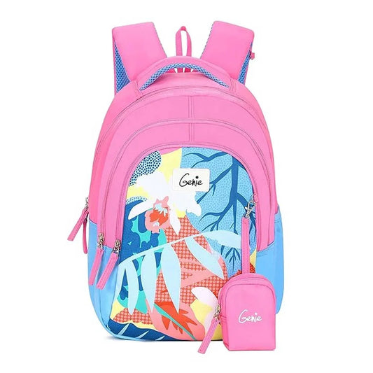 Genie School Bags Dove Kids Backpack – 15" Cute & Colorful Bag for Girls with Happy Pouch - Jaiman Toys