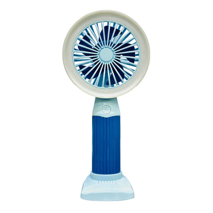 Fashion Lighting Fan Desktop Fan Mini Handheld Small Fan for Home, School USB Rechargeable & Portable Fan (Blue) - Jaiman Toys