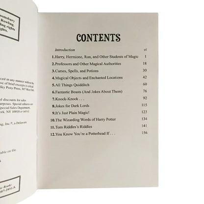 The Unofficial Harry Potter Joke Book (Gryffindor/Ravenclaw) by Brian Boone - Hardback - Jaiman Toys