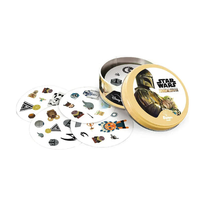 DOBBLE STAR WARS- The Mandalorian Spot It Games - Card Game! 55 Cards, 5 Mini Games, 2-8 Players Quick 15-Min Play Time Age 6+ - Jaiman Toys