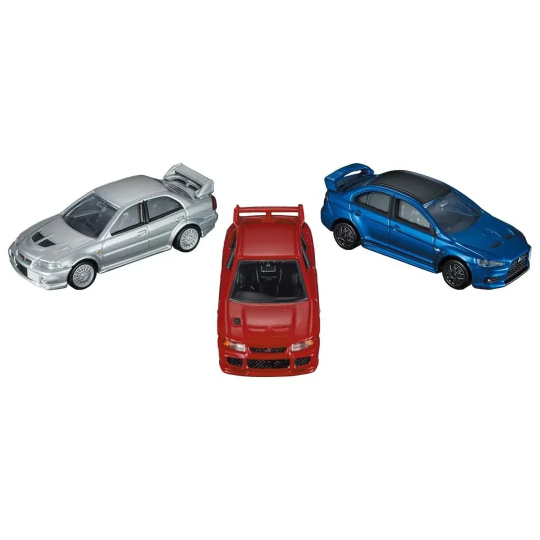 Takara Tomy Tomica Premium MITSUBISHI LANCER EVOLUTION MODELS Collection 3 Pieces - Jaiman Toys