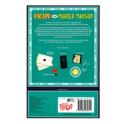 Escape the Murder Mansion Board Game – Mystery & Adventure - Jaiman Toys