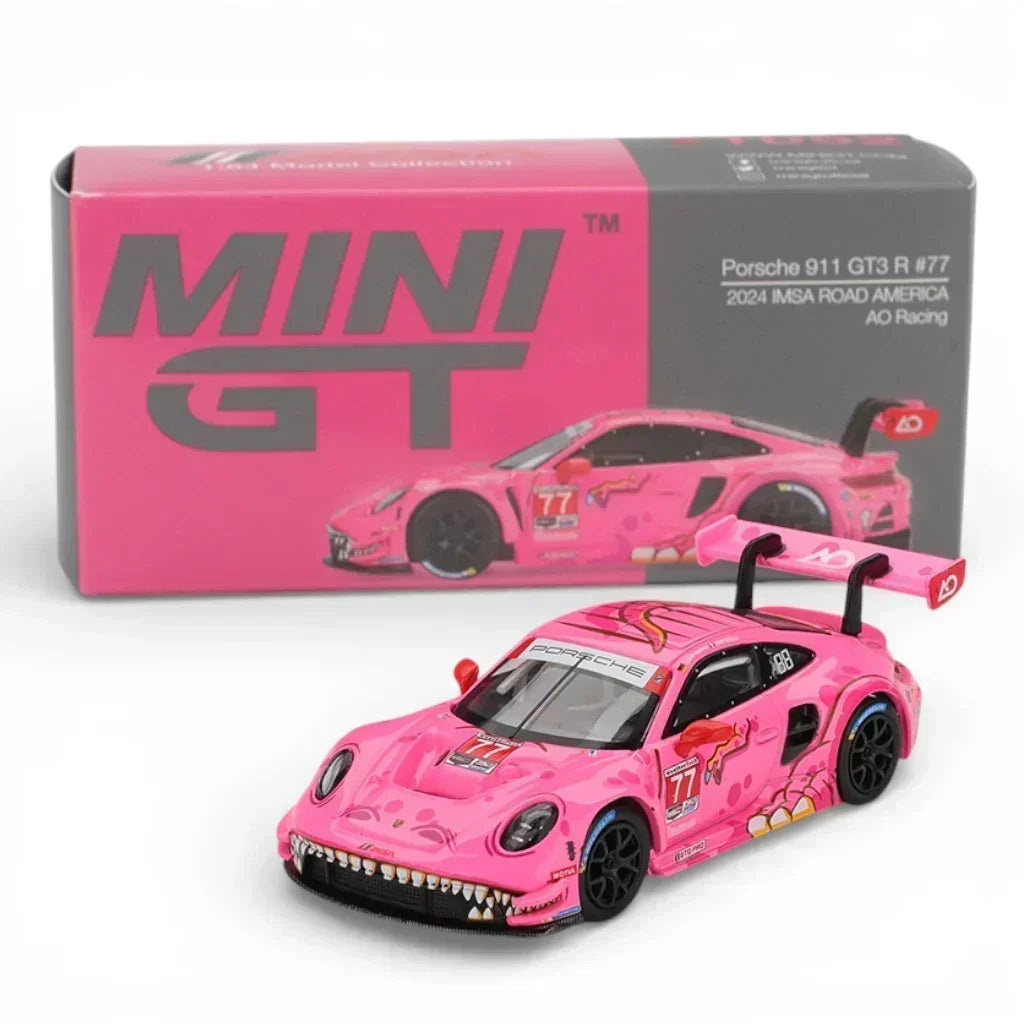 Mini GT 1:64 Roxy Porsche 911 GT3 R #77 IMSA + Mazda Miata MX-5 NA Tuned | Die-Cast Duo Set