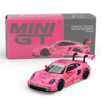 Mini GT 1:64 Roxy Porsche 911 GT3 R #77 IMSA + Mazda Miata MX-5 NA Tuned | Die-Cast Duo Set