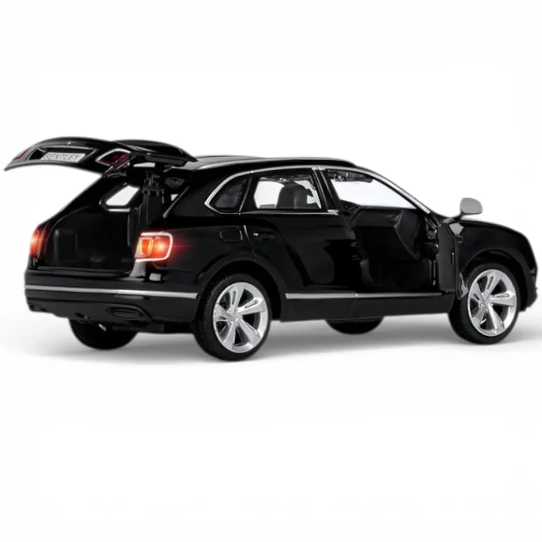 MSZ 1:32 Bentley Bentayga Die-Cast Model Car – Black|Pull Back, Openable Doors, Light & Sound (68369)