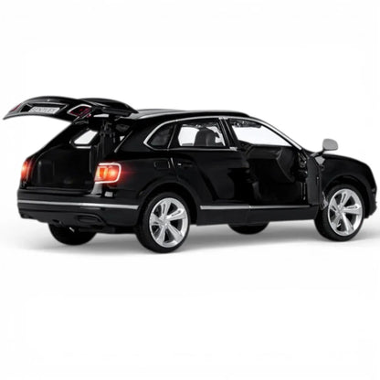 MSZ 1:32 Bentley Bentayga Die-Cast Model Car – Black|Pull Back, Openable Doors, Light & Sound (68369)