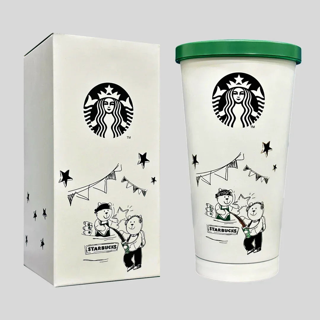 Starbucks Baristas Bear White Tumbler 20 OZ | 500 ML - Jaiman Toys