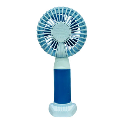 Fashion Lighting Fan Desktop Fan Mini Handheld Small Fan for Home, School USB Rechargeable & Portable Fan (Blue) - Jaiman Toys