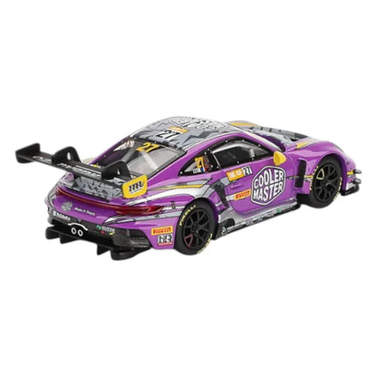 Mini GT #793: Porsche 911 GT3 R #27 HubAuto Racing 2023 FIA GT World Cup 70th Macau Grand Prix 1:64 - Jaiman Toys