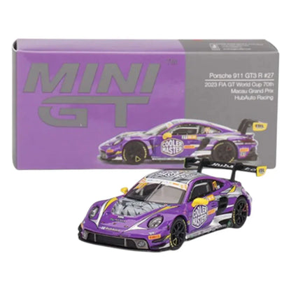Mini GT #793: Porsche 911 GT3 R #27 HubAuto Racing 2023 FIA GT World Cup 70th Macau Grand Prix 1:64 - Jaiman Toys