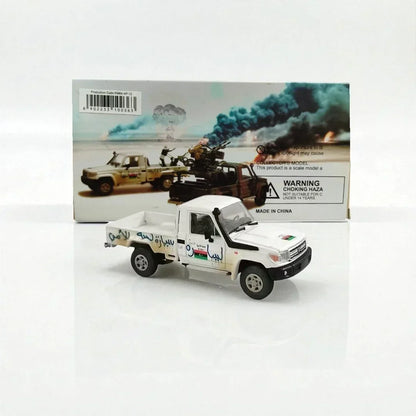 Rhino Model RM 1:64 TOYOTA Land Cruiser - LC79 Armed - White (Diecast car model) RM64-AP-01 Hood with openable Trunk - Jaiman Toys