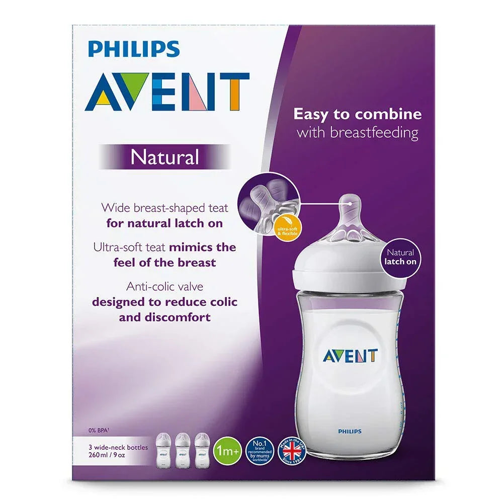 AVENT Philips Natural Feeding Bottle 260Ml ,2 Bottles - Jaiman Toys