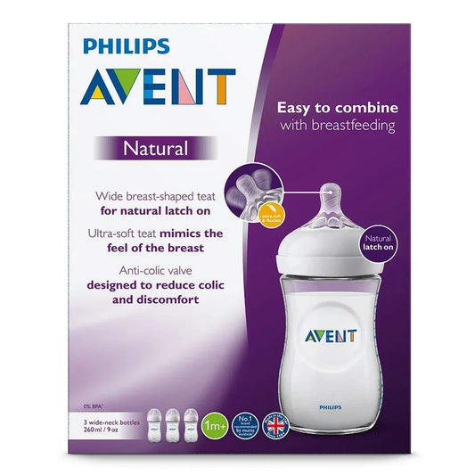 AVENT Philips Natural Feeding Bottle 260Ml ,2 Bottles - Jaiman Toys