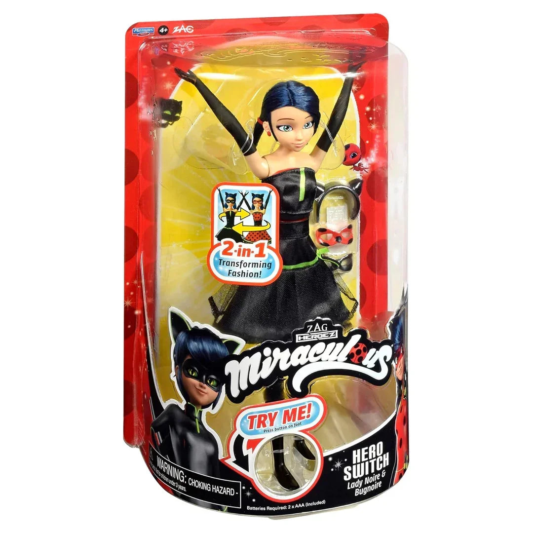 Miraculous Hero Switch Ladybug 10.5" Fashion Doll by Playmates Toys - Jaiman Toys