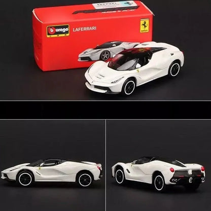 Bburago LaFerrari Racing Sport Model Car 1:64 Scale (White) - Jaiman Toys