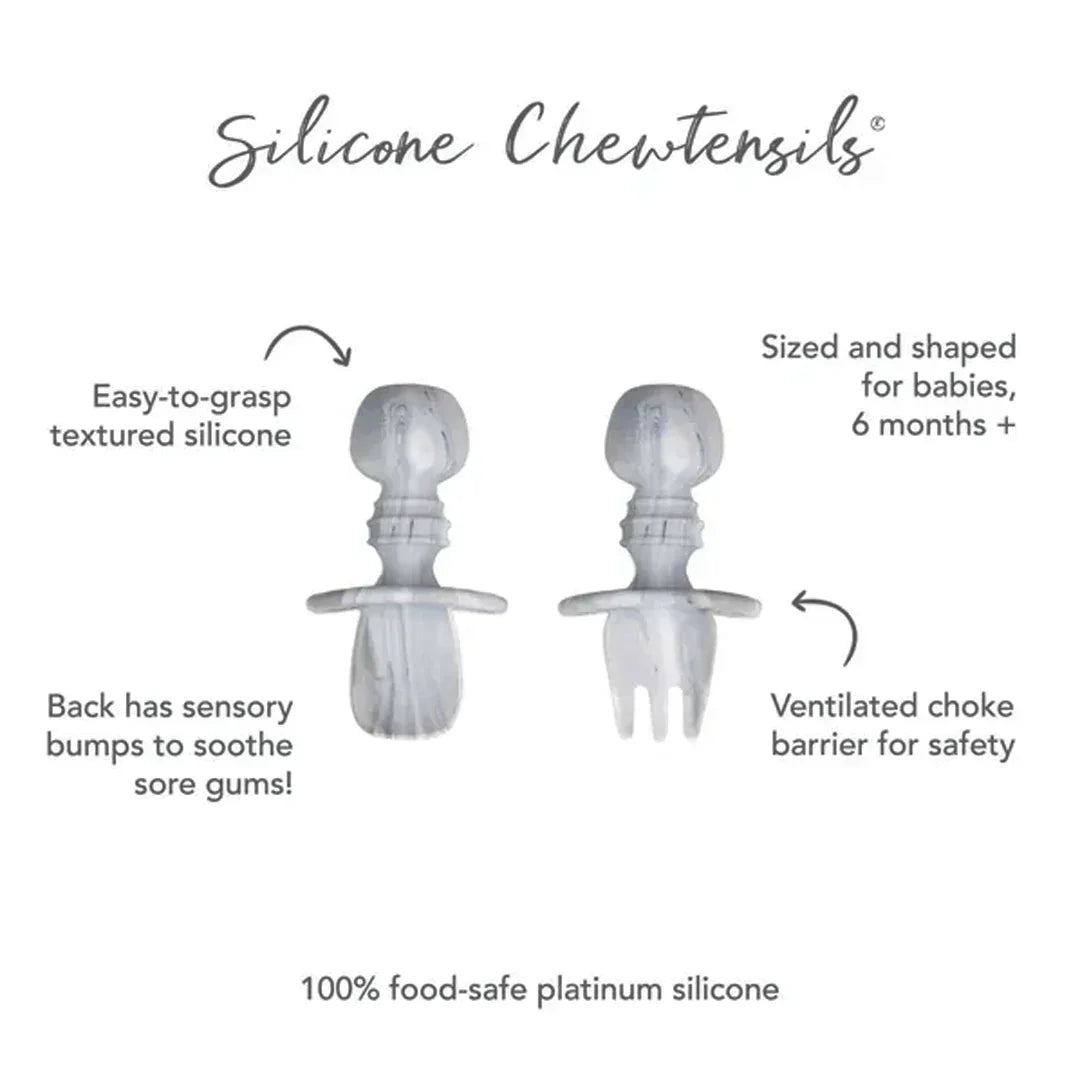 Bumkins Silicone Chewtensils Marble for Toddlers - Jaiman Toys