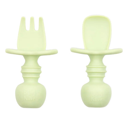 Bumkins Silicone Chewtensils Green for Toddlers - Jaiman Toys