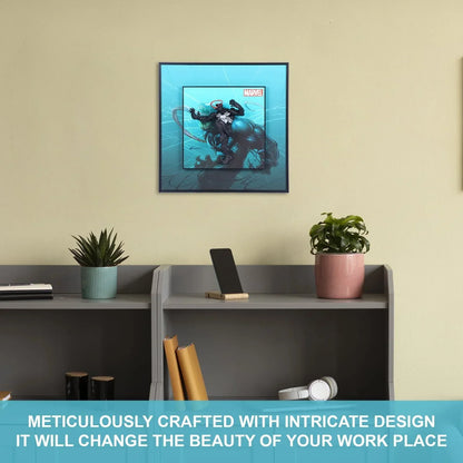 3D Black Venom Action Figure Decorative Wall Frames – 40x40 cm | Dynamic Superhero Wall Art for Marvel Fans & Collectors | Premium Decor & Powerful Gift for Avengers Lovers - Jaiman Toys