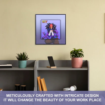 3D Goku From Dragon Ball Decorative Wall Frames – 40x40 cm | Dynamic Superhero Wall Art for Collector - Jaiman Toys