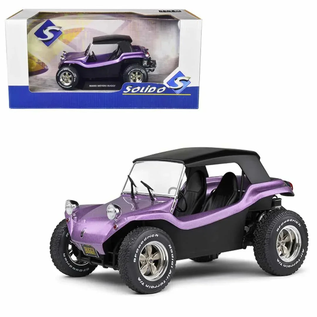 Solido 1:18 1968 Manx Meyers Buggy with Soft Top (Purple Metallic) Diecast Car Model - Jaiman Toys