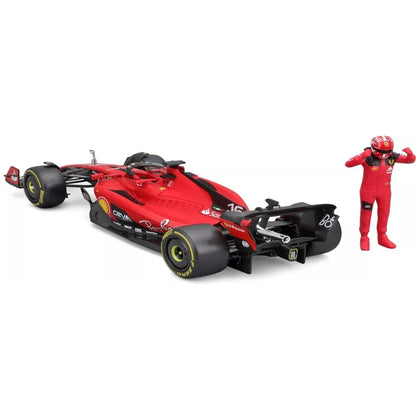 Bburago - 1/24 Scale Model Compatible with Ferrari SF23 F1# 16 Charles Leclerc 2023 with Pilot Figurine - Jaiman Toys