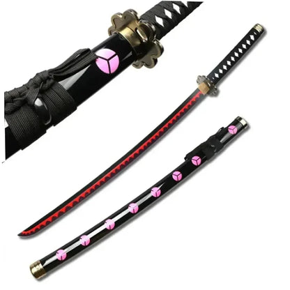 One Piece Roronoa Zoro Shusui Sword – Wooden Katana with Plastic Scabbard & Light Effect | Anime Cosplay Samurai Sword 104cm