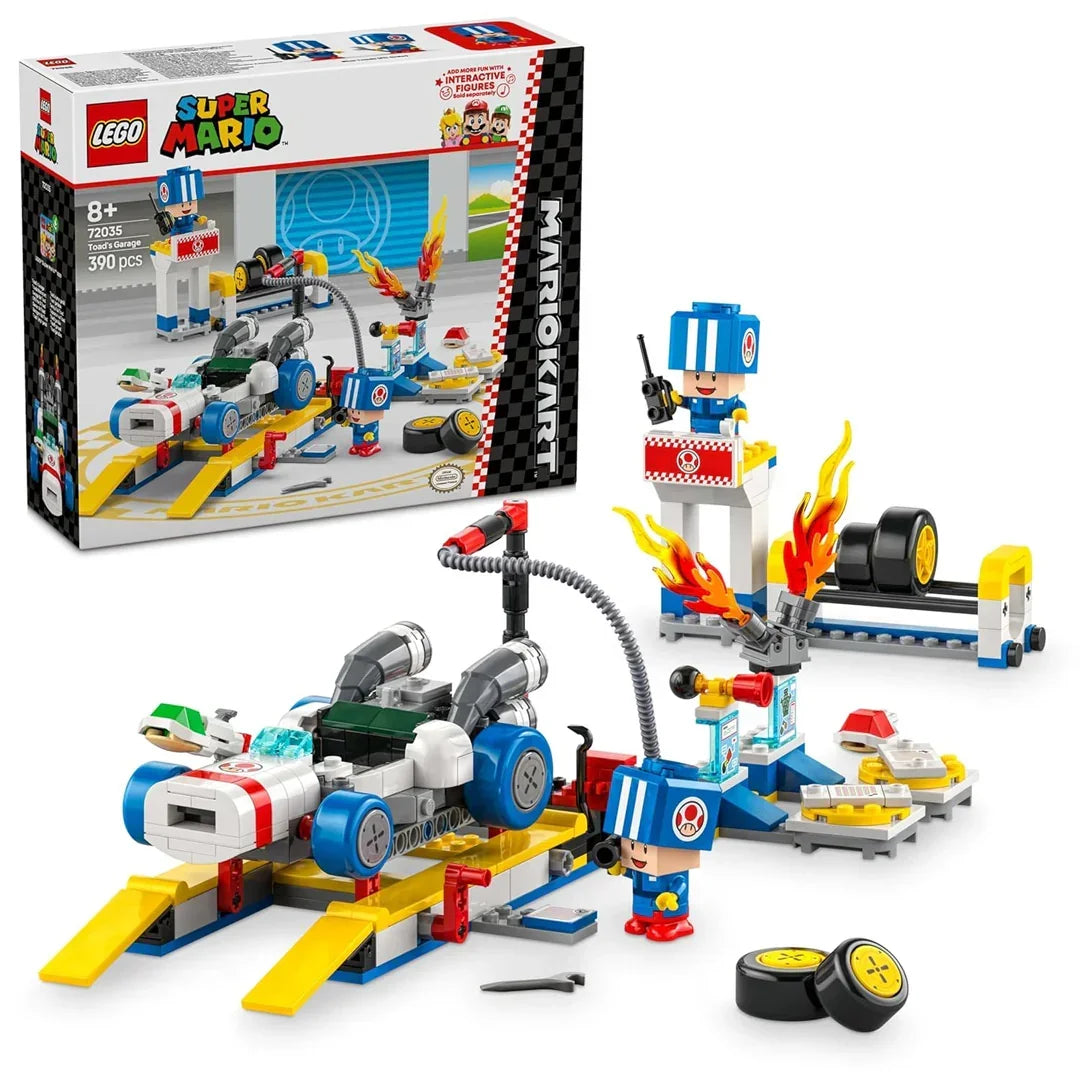 LEGO 72035 Super Mario Mario Kart Toad’s Garage – Buildable Nintendo Toy Set for Kids 8+