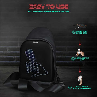 Hookaba LED Sling Bag – Light-Up Crossbody | Compact, Waterproof, Trendy Travel Companion - Jaiman Toys