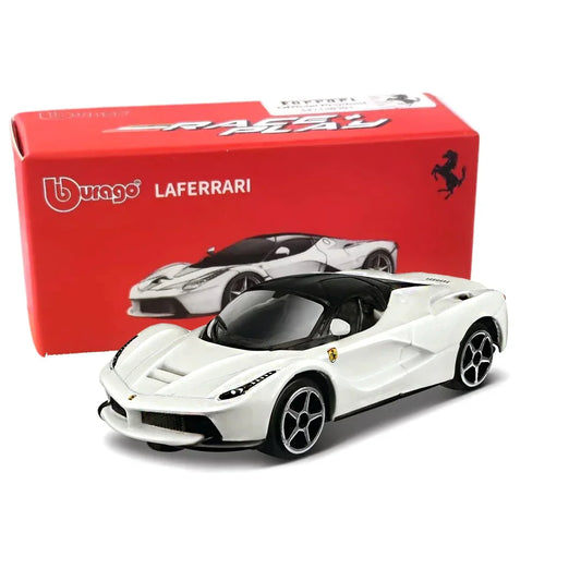 Bburago Ferrari LaFerrari 1:64 white Diecast Model Car White - Jaiman Toys