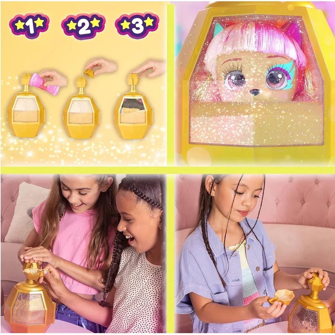 VIP PETS Celebripets - Mini Surprise Dog Doll Inspired by Real Stars with Extra Long Hair for Styling and others 10 Accessories - Kids above 3 years - Jaiman Toys