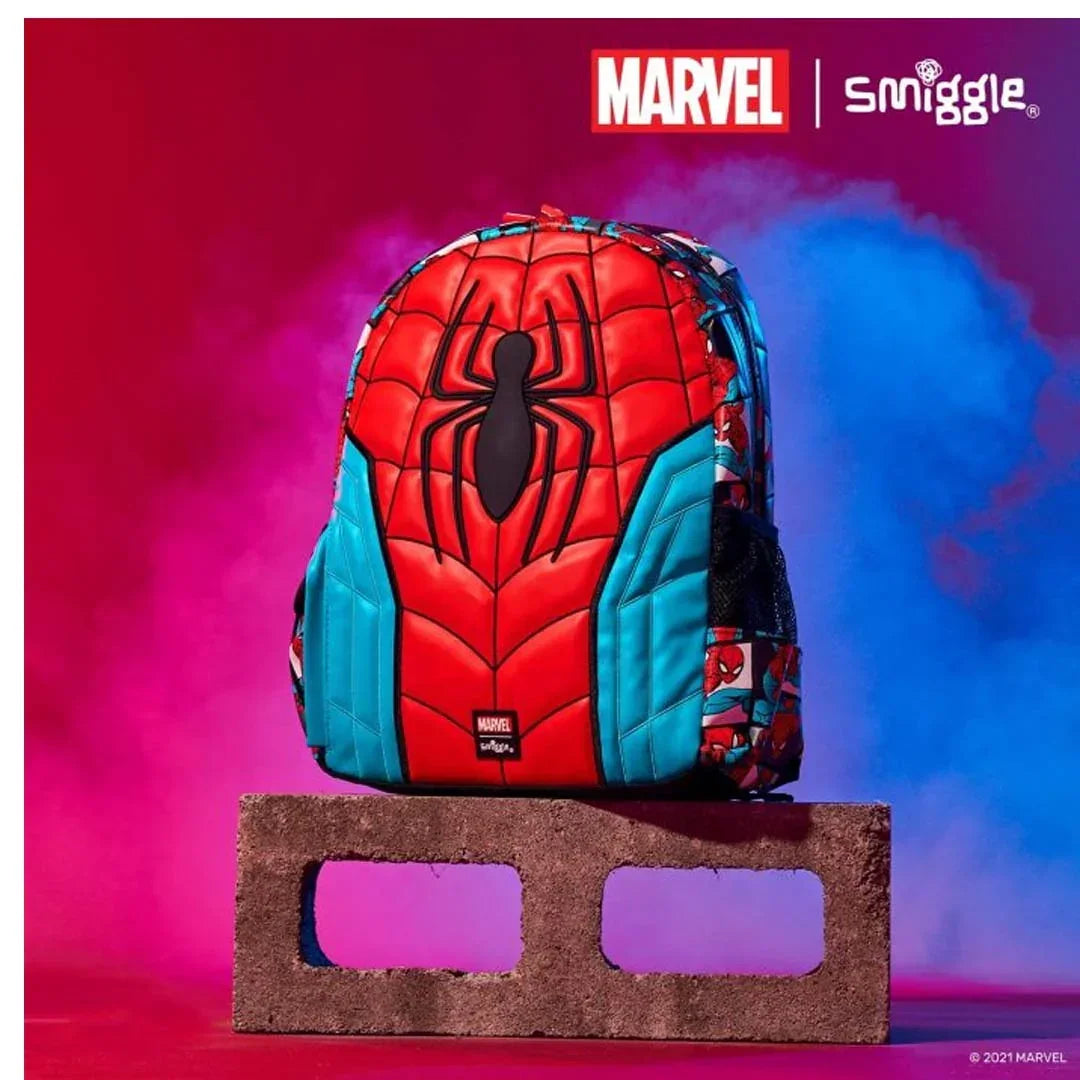 Smiggle School bags Marvel Spider-Man Junior Hoodie Backpack – Cool & Fun for Kids - Jaiman Toys