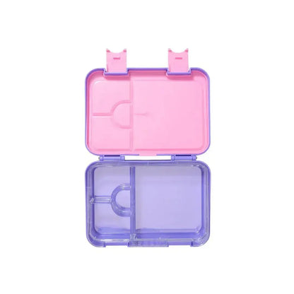 Smiggle Unicorn Ice-Cream Happy Medium Bento Lunchbox 758ml – Leakproof Kids Lunch Box (Purple)
