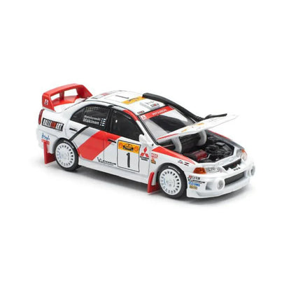 Pop Race 1:64 Mitsubishi Lancer Evolution IV – Safari Rally Kenya 1998 | Diecast Rally Model Car