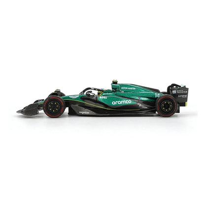Mini GT 1:64 Aston Martin AMR24 #14 F1 2024 + Nissan LBWK S15 Silvia SB Super Diecast Model Combo