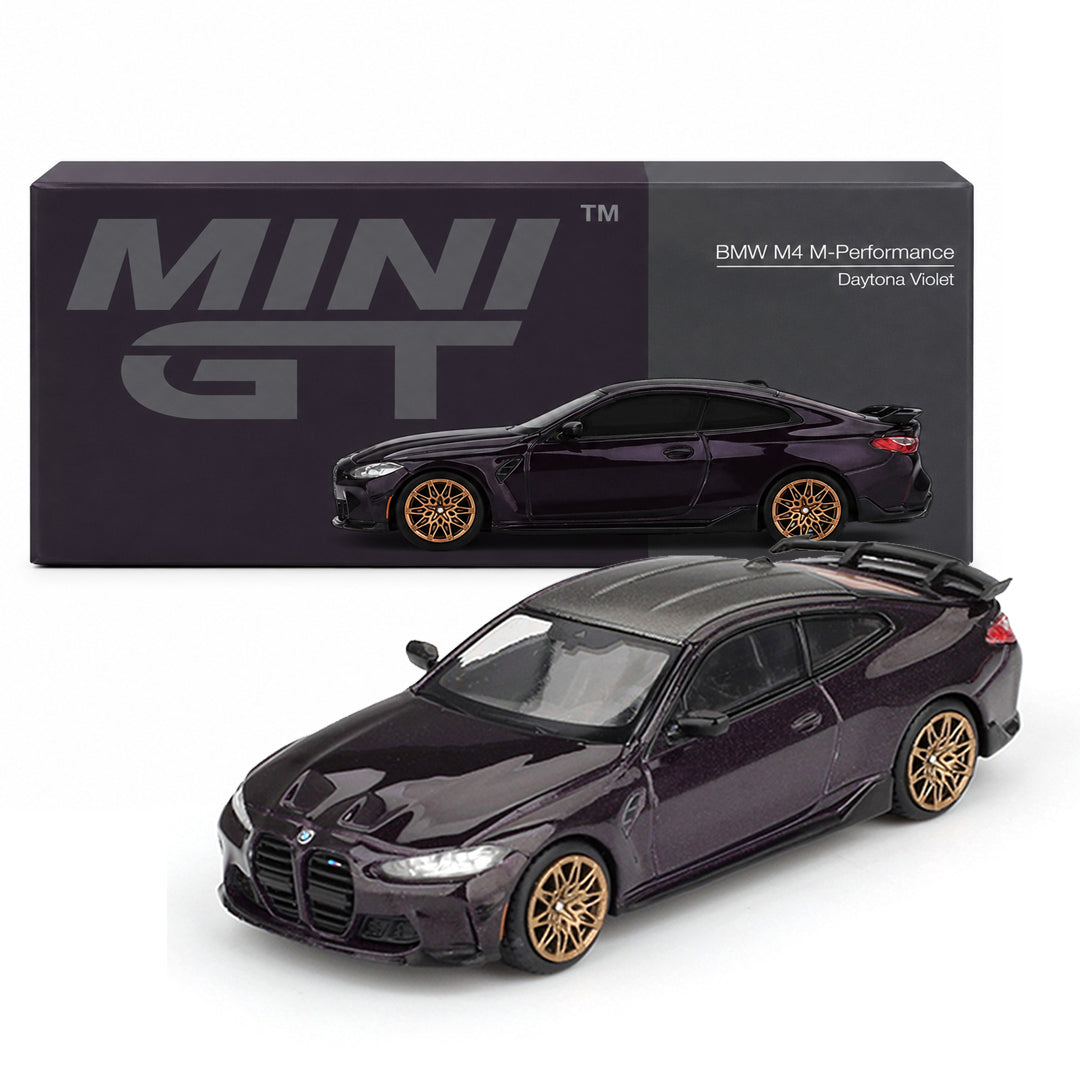 Mini GT 1:64 BMW M4 M Performance Daytona Violet Die-Cast Model Car | Premium BMW Collectible