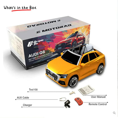 EMotorad Formula Fun AUDI Q8 Toy Car – Yellow Remote Control Racing Model - Red