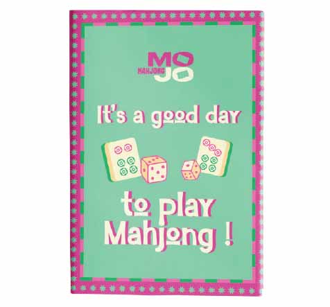 MOJO Striped Serenity Collector’s Edition Mahjong Set – 160 Premium 36mm Tiles with Wooden Racks, Floral Playing Mat, Mahjong Cards & Accessories