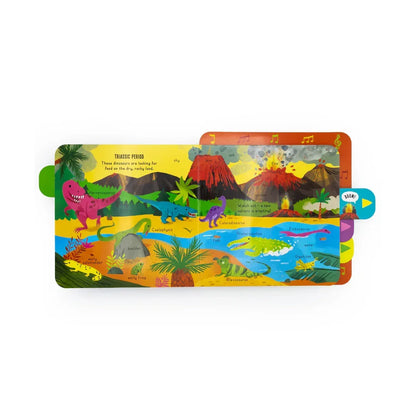 All About Dinos! Pull-Tab Sound Book for Kids | Interactive Dinosaur Learning Book