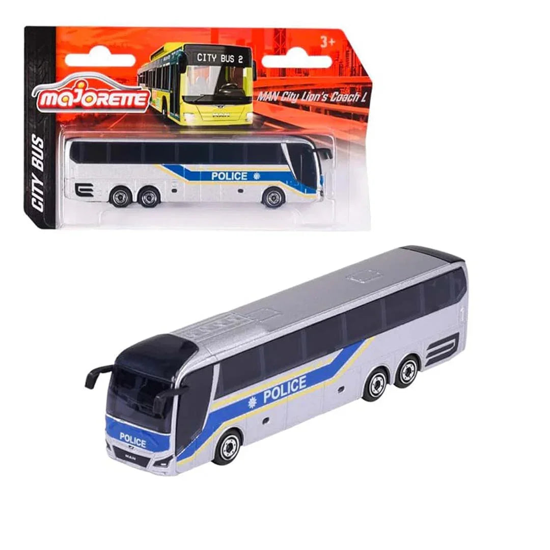 Majorette City Bus Toy – Single Pack Freewheel Bus with Metal Suspension (13 cm) - Jaiman Toys